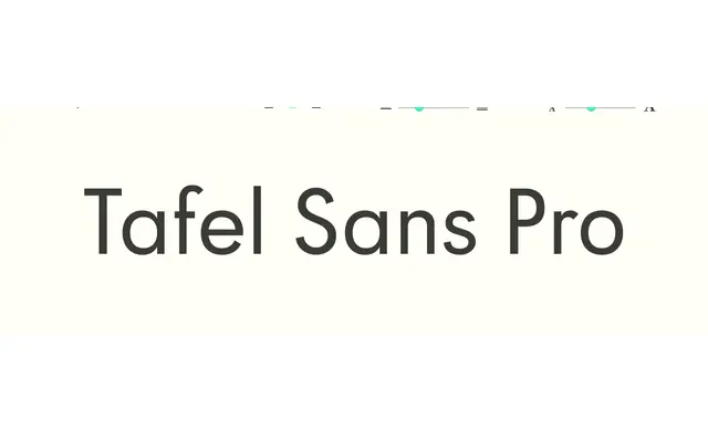 Tafel Sans Pro specimen from Sudtipos
