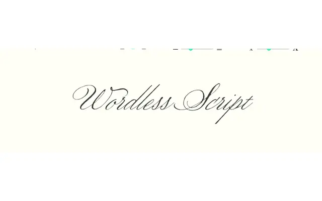 Wordless Script specimen from Sudtipos