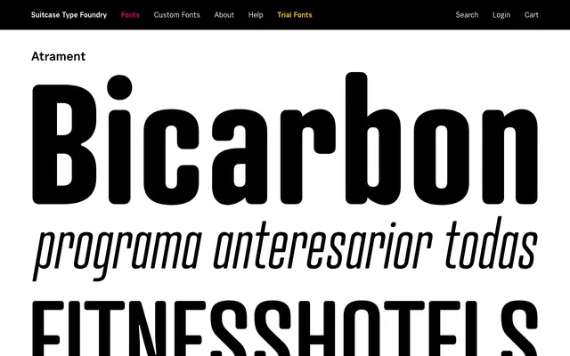 Atrament specimen from Suitcase Type Foundry