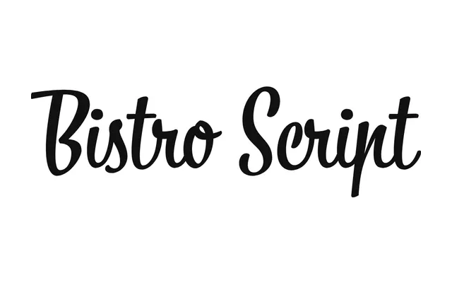 Bistro Script specimen from Suitcase Type Foundry