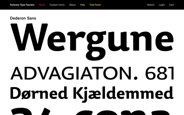 Dederon Sans specimen from Suitcase Type Foundry
