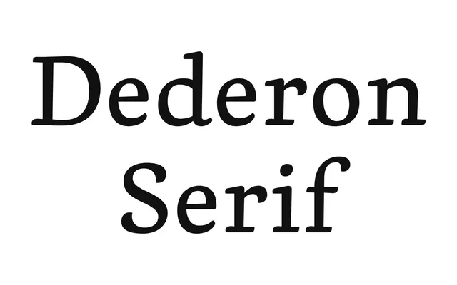 Dederon Serif specimen from Suitcase Type Foundry