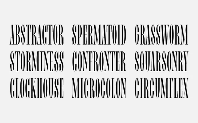 Eroticon specimen from Suitcase Type Foundry