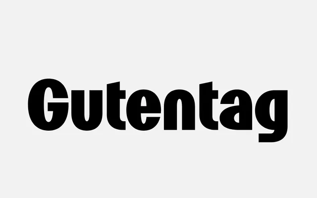 Gutentag specimen from Suitcase Type Foundry