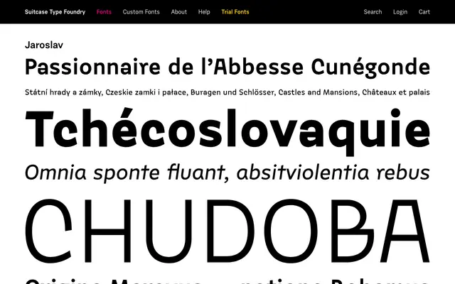 Jaroslav specimen from Suitcase Type Foundry