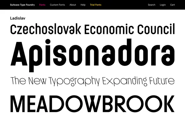Ladislav specimen from Suitcase Type Foundry