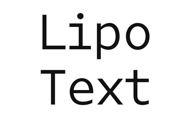 Lipo Text specimen from Suitcase Type Foundry