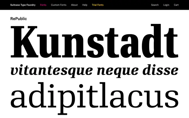 RePublic specimen from Suitcase Type Foundry