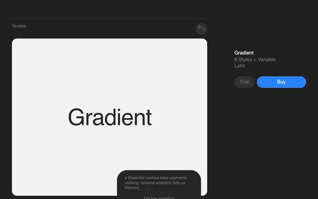 Gradient specimen from Superior Type