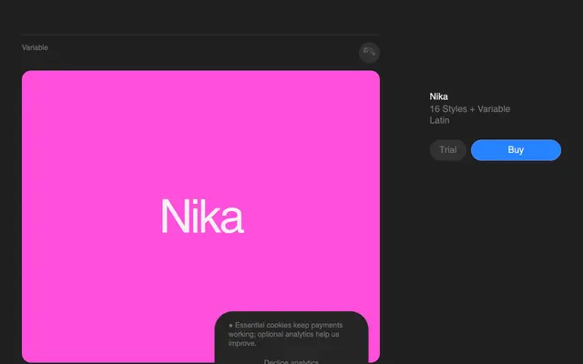 Nika specimen from Superior Type
