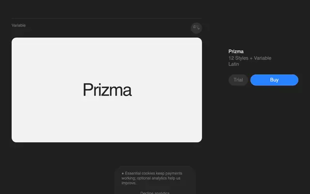 Prizma specimen from Superior Type