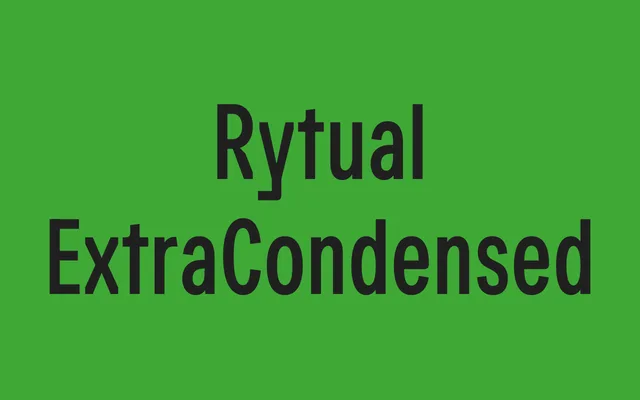 Rytual ExtraCondensed specimen from Superior Type