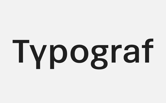Typograf specimen from Superior Type