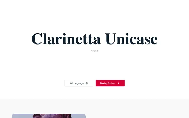 Clarinetta Unicase specimen from Supertype