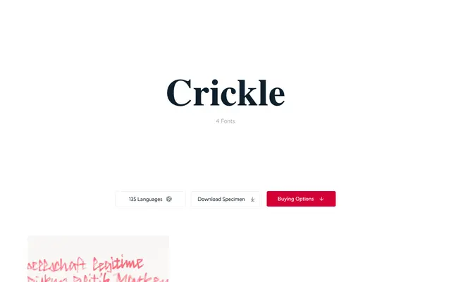 Crickle specimen from Supertype