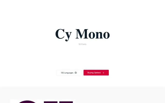 Cy Mono specimen from Supertype