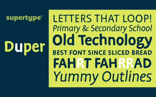 Duper specimen from Supertype