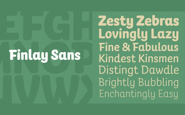 Finlay Sans specimen from Supertype