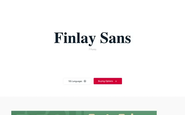 Finlay Sans specimen from Supertype