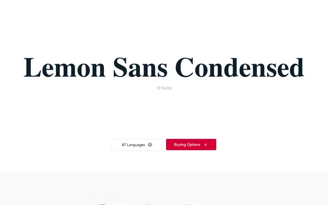 Lemon Sans Condensed specimen from Supertype