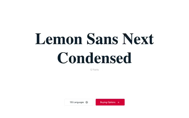 Lemon Sans Next Condensed specimen from Supertype