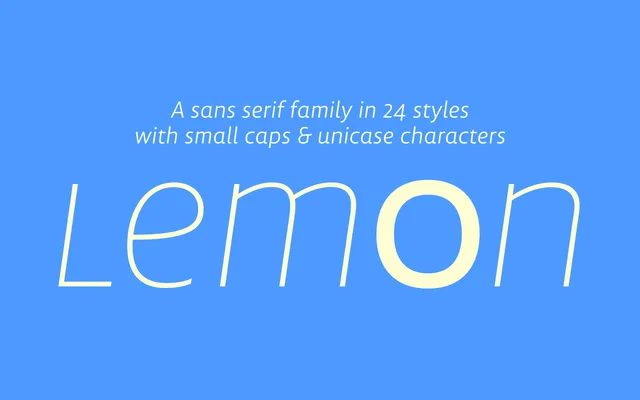 Lemon Sans Next specimen from Supertype