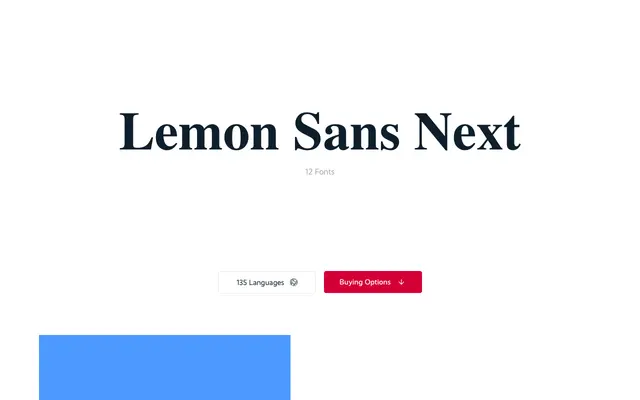 Lemon Sans Next specimen from Supertype