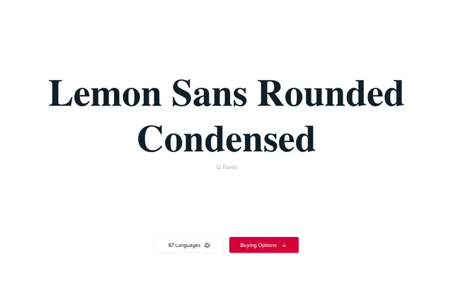 Lemon Sans Rounded Condensed specimen from Supertype