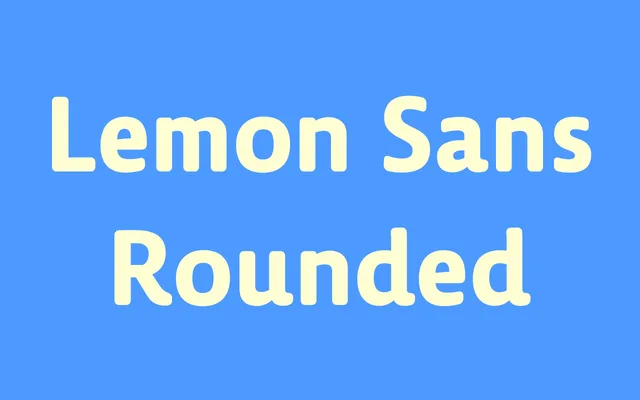Lemon Sans Rounded specimen from Supertype