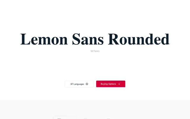 Lemon Sans Rounded specimen from Supertype