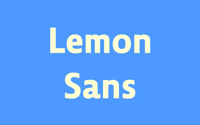 Lemon Sans specimen from Supertype