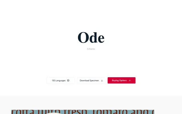 Ode specimen from Supertype
