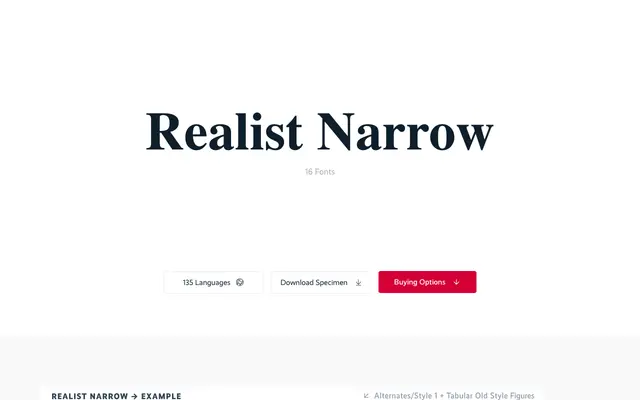 Realist Narrow specimen from Supertype