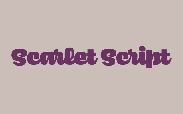 Scarlet Script specimen from Supertype