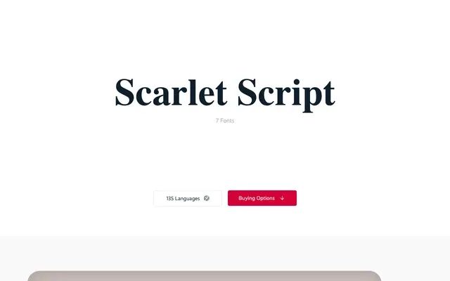 Scarlet Script specimen from Supertype