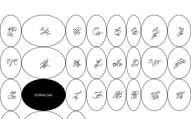 Dahlia specimen from SUVA Type Foundry