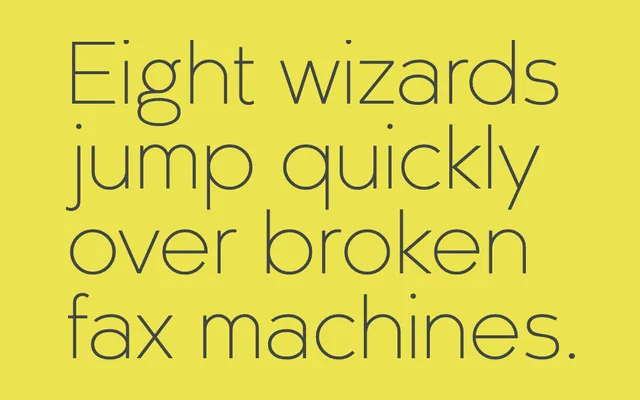 Kaleko 205 Text specimen from Talbot Type