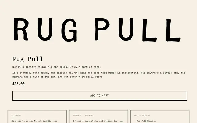 Rug Pull specimen from Taylor Penton