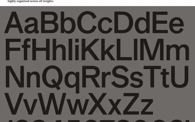 Tekio Grotesk specimen from Tekio