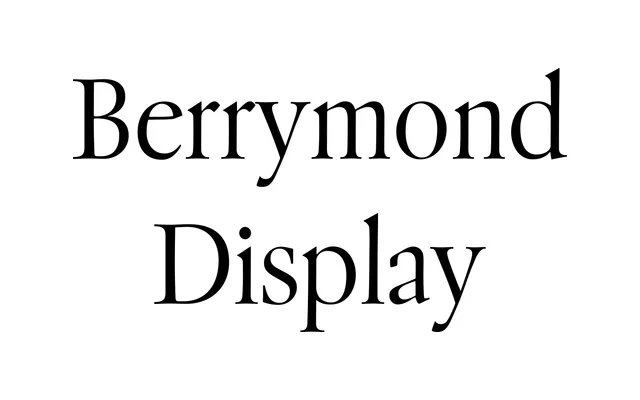 Berrymond Display specimen from Terminal Design