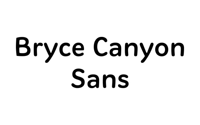 Bryce Canyon Sans specimen from Terminal Design