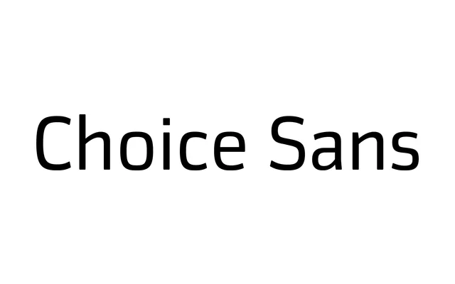 Choice Sans specimen from Terminal Design