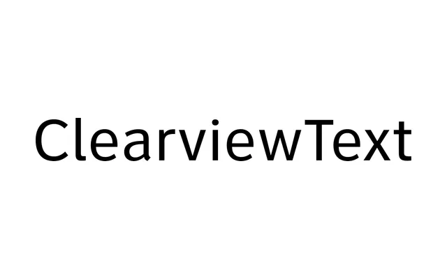 ClearviewText specimen from Terminal Design