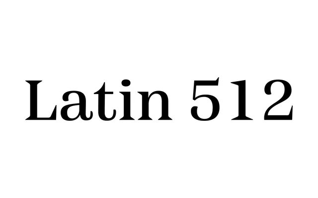 Latin 512 specimen from Terminal Design