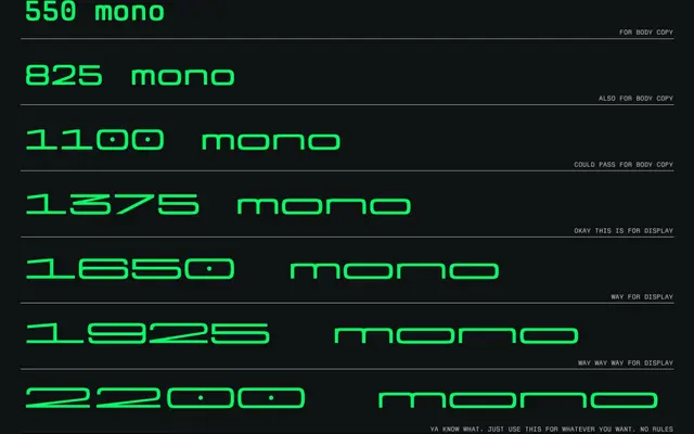 Mostest Mono specimen from That That Type