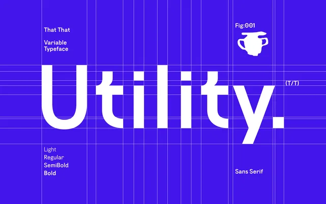 Utility Sans Variable Family specimen from That That Type