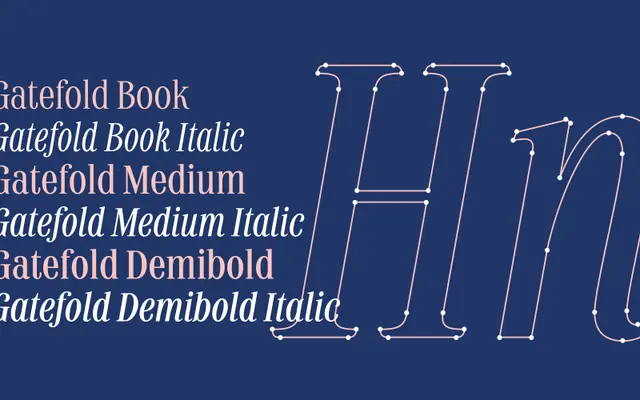 Gatefold specimen from The Designers Foundry