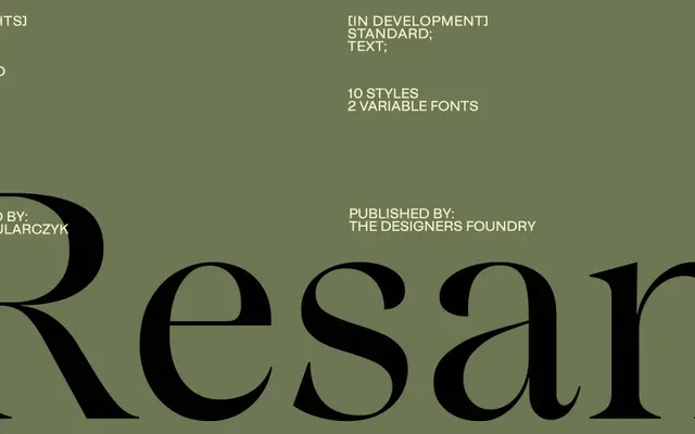Resan specimen from The Designers Foundry