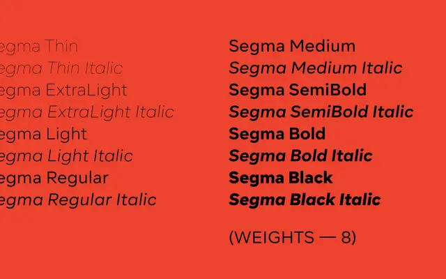 Segma specimen from The Designers Foundry
