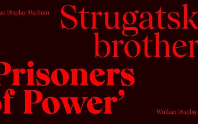 Wulkan Display specimen from The Designers Foundry
